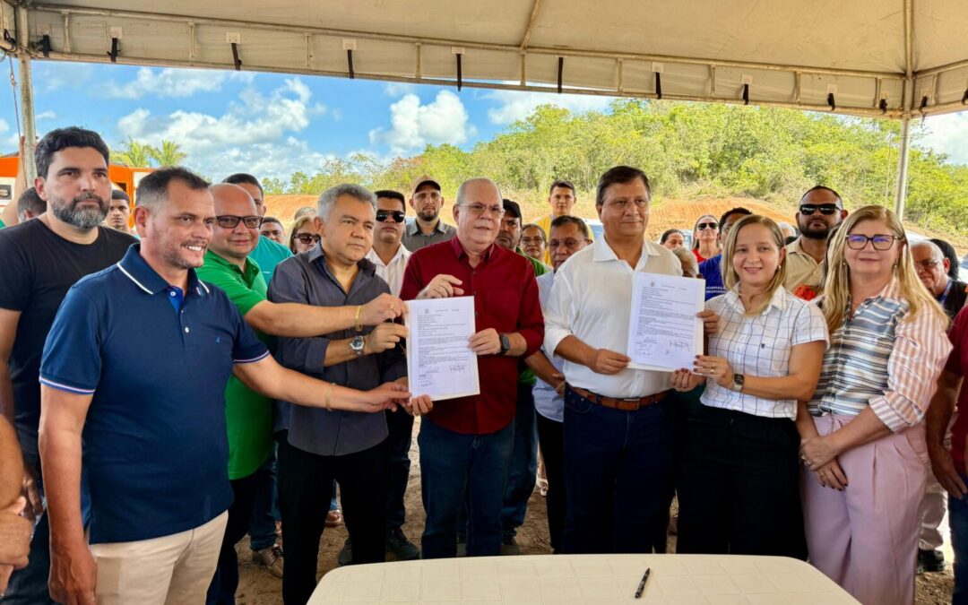 Nina Rodrigues: Prefeito Jones Braga assina ordem de serviço para construção de escola de tempo integral e creche